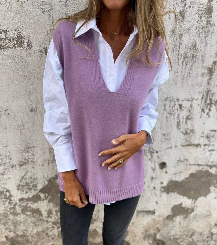 ZARIA™ | V-Neck Knit Vest