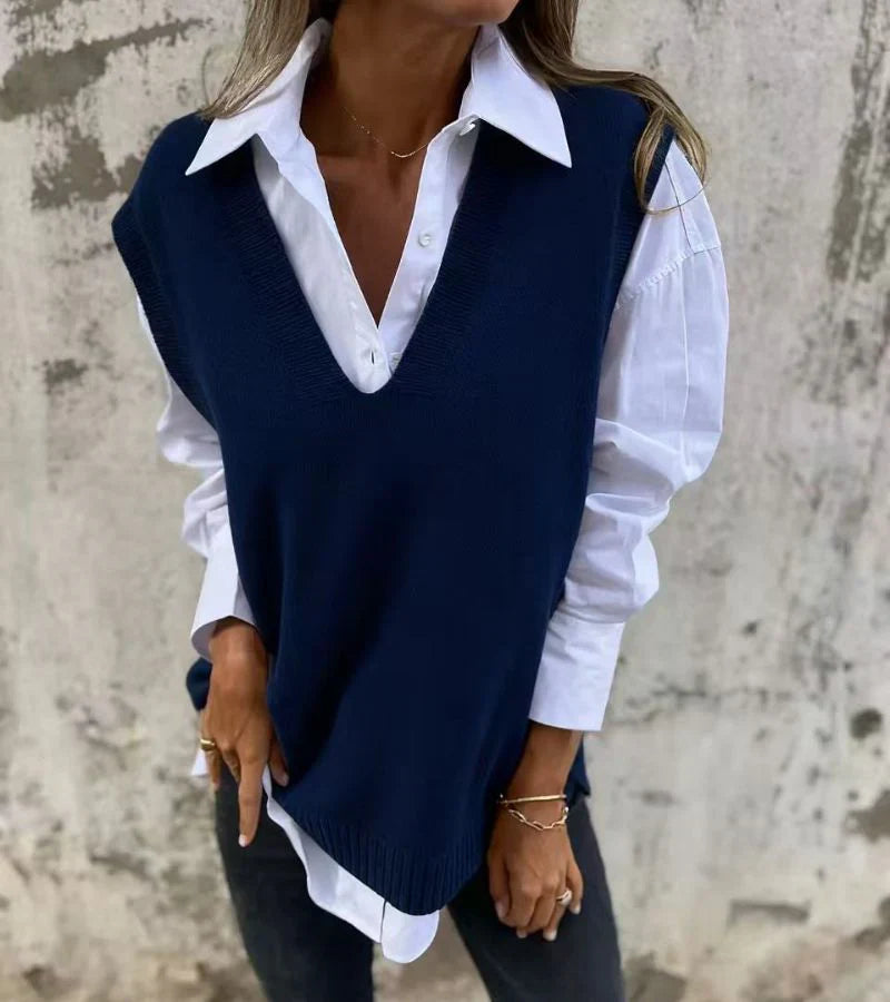 ZARIA™ | V-Neck Knit Vest