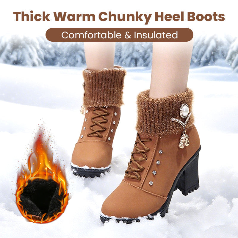 NORDICA™ | Thick Warm Chunky Heel Boots