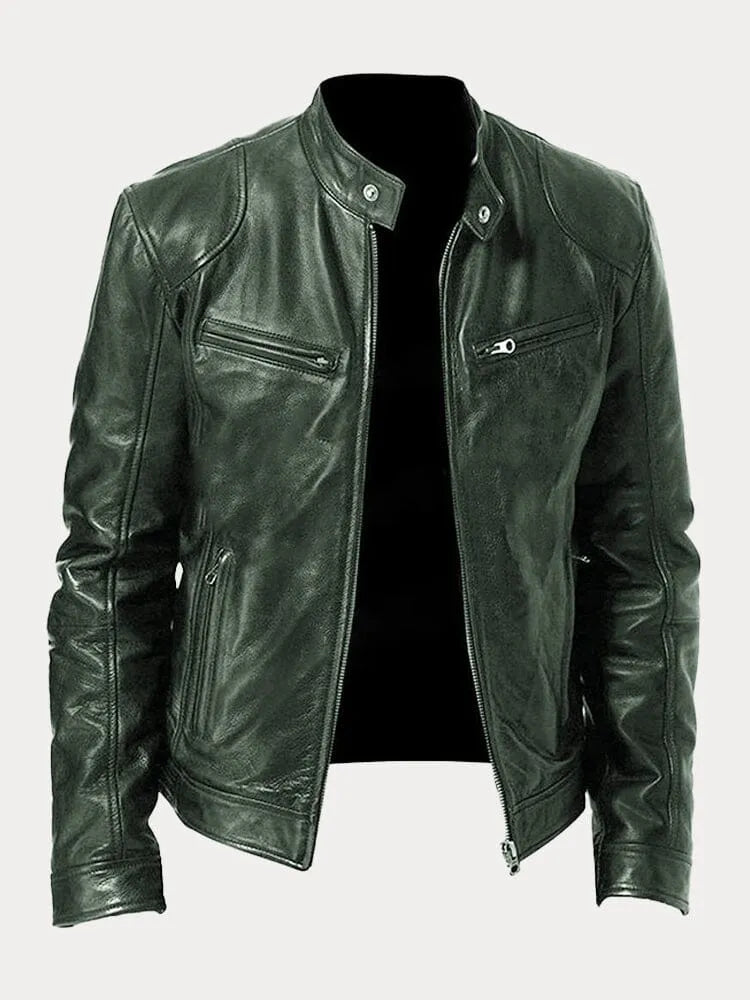 Dean™ – Timeless Tailored Vegan Leather Jacket for Effortless Edge
