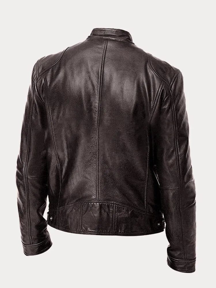 Dean™ – Timeless Tailored Vegan Leather Jacket for Effortless Edge