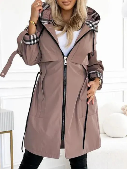 NATALIE™ | WOMEN'S COAT WITH FRONT ZIP AND MODERN DESIGN