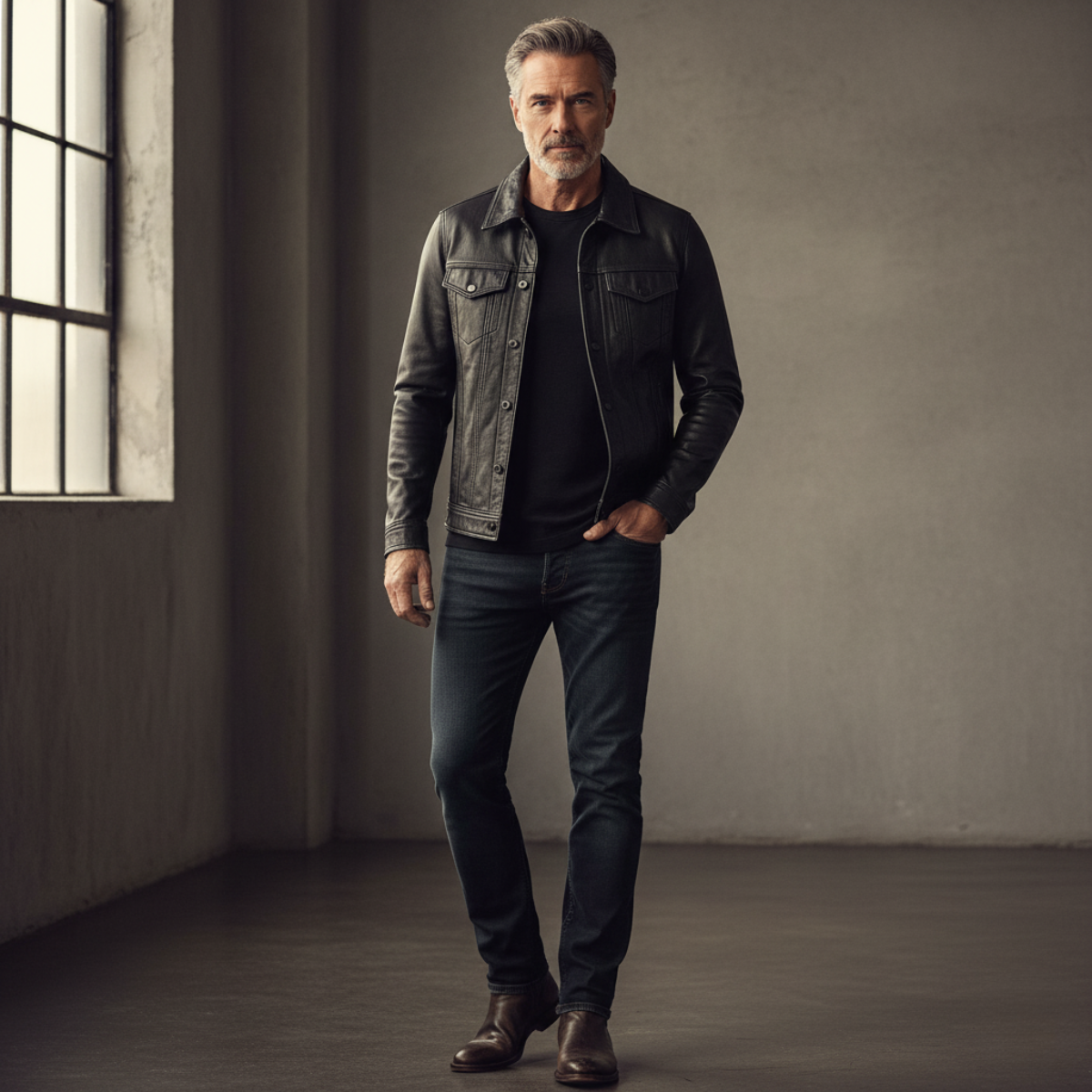 Darius™ | Premium Leather Jacket in Moto Style