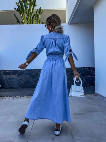 Eliza - Denim Maxi Dress