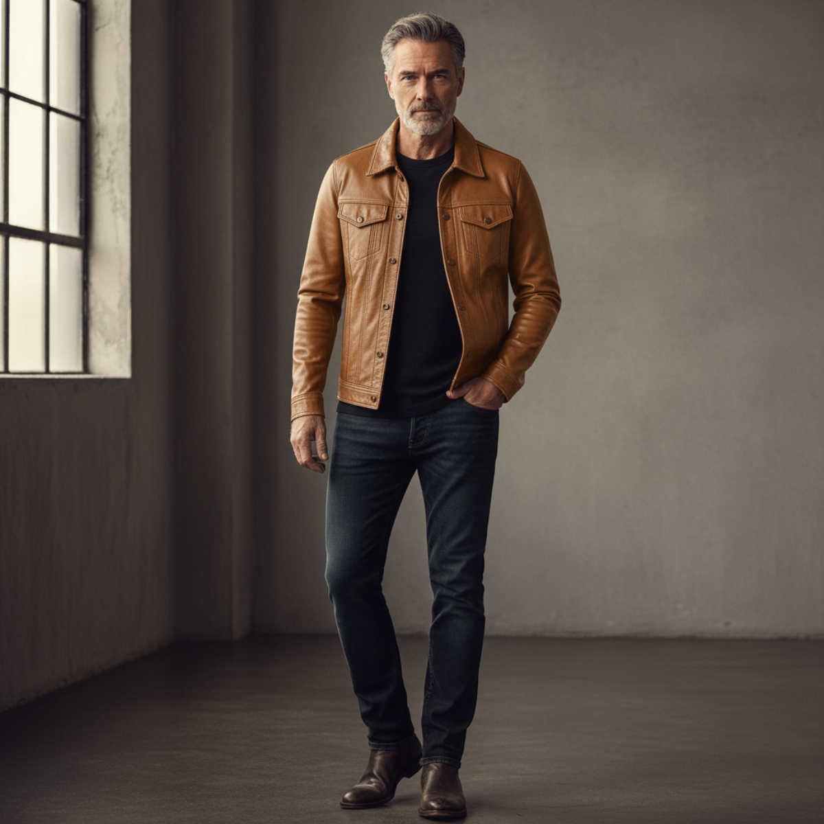 Darius™ | Premium Leather Jacket in Moto Style