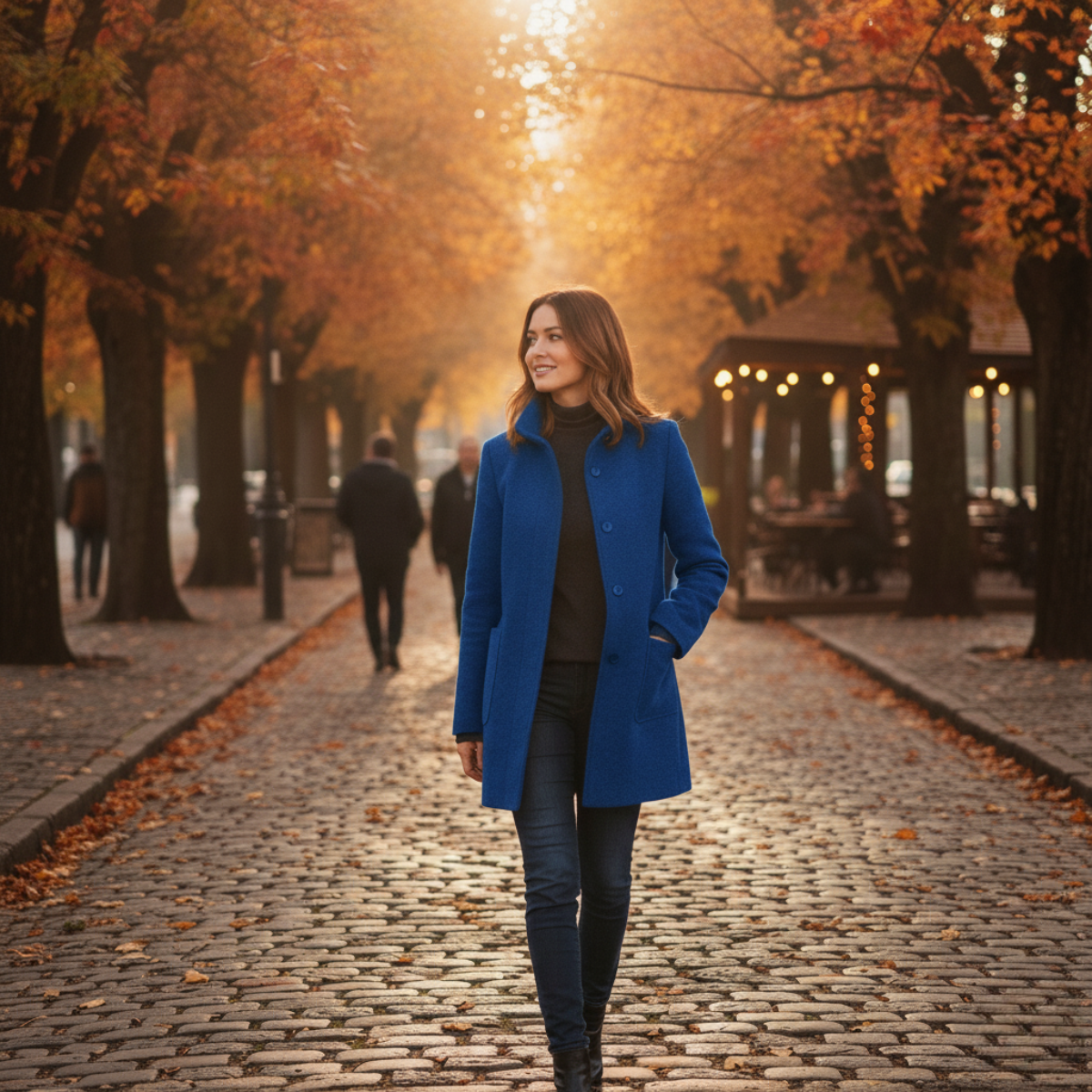 LIDIA | Jacket with a High Collar Made of Wool Blend