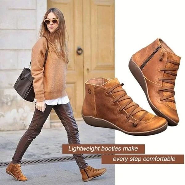Rosalee - Comfortable leather boots with arch support