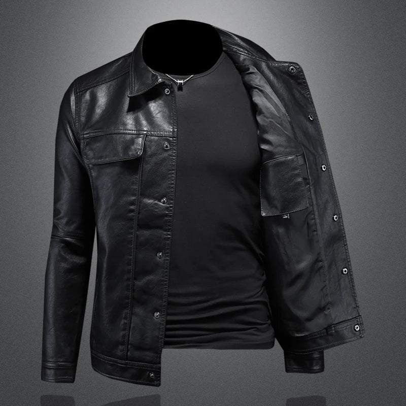 Darius™ | Premium Leather Jacket in Moto Style