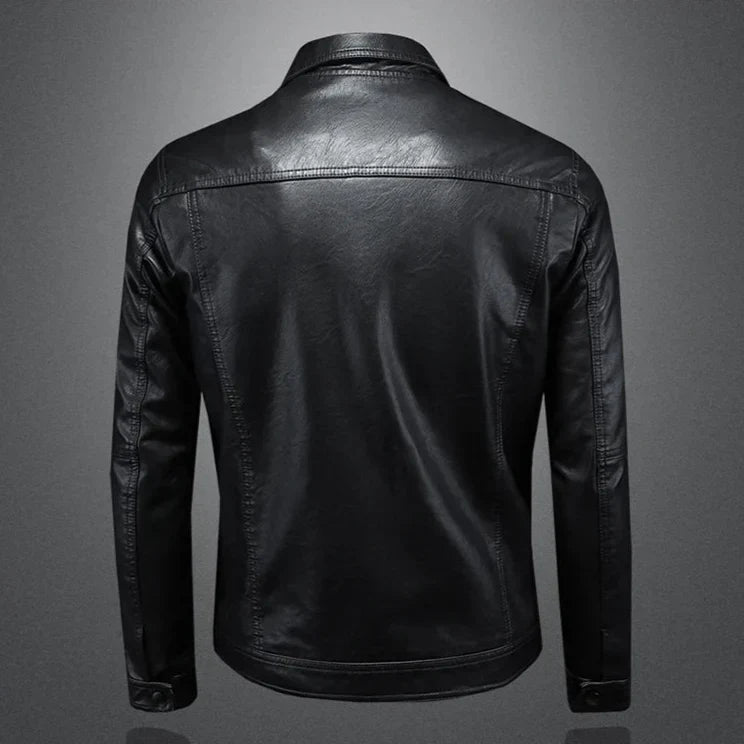 Darius™ | Premium Leather Jacket in Moto Style
